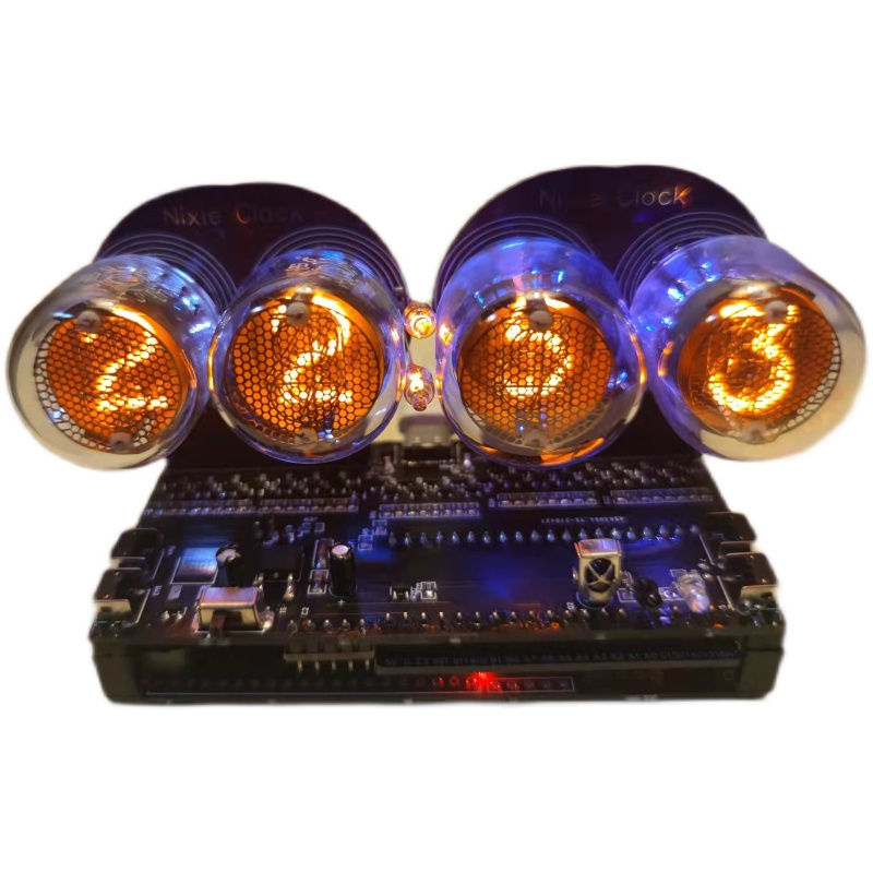 الصورة المصغرة: Personalized Vintage Table Clock Cyberpunk Style Glow Tube Clocks 