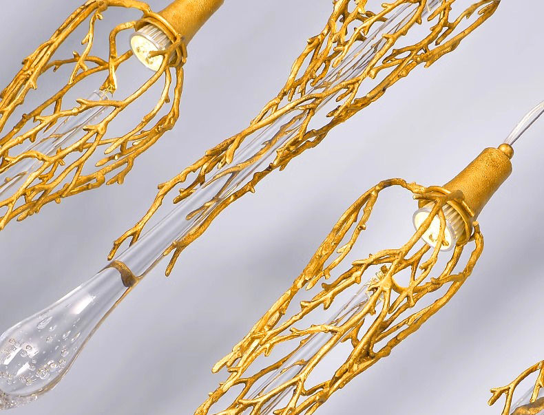 ภาพขนาดย่อ: Nordic home decor dining room Pendant lighting crystal lamp hanging Chandelier