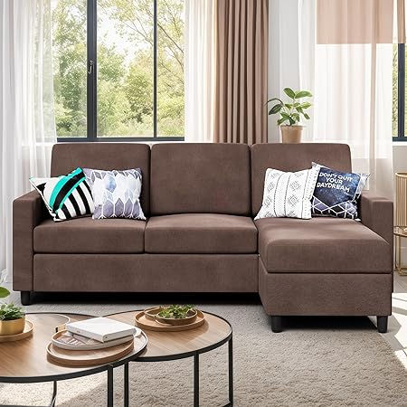 Thumbnail: Sectional Sofa Couch, Modern L-Shaped Modular Couch Upholstered 3/6 Seaters