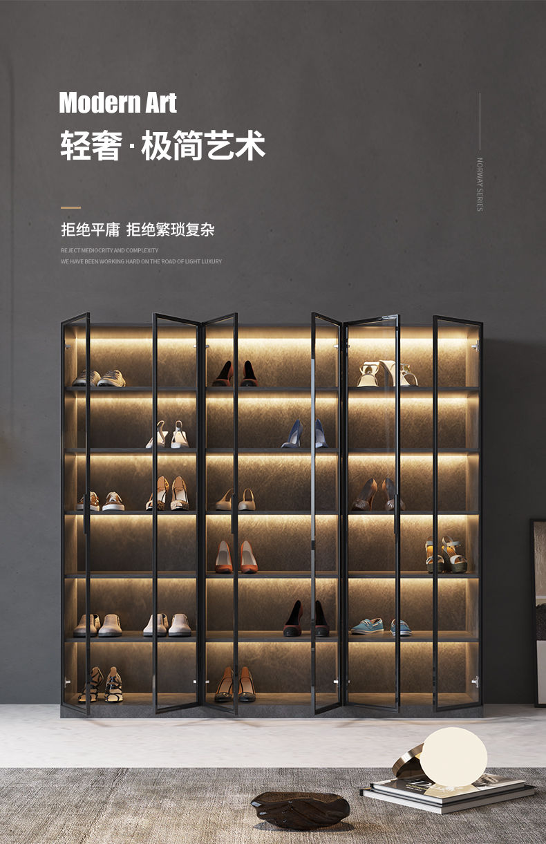 Thumbnail: Narrow Vertical Shoe Cabinet Multi Layer Shoe Cabinets Organizer Storage