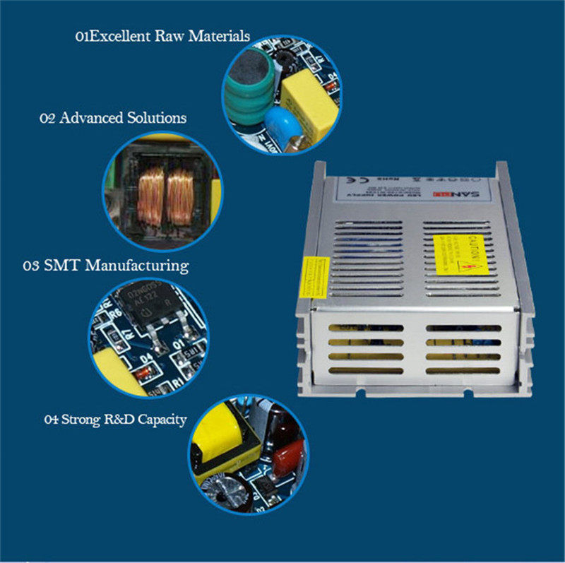 Miniatyrbild: Wholesale 70pcs/lot LED Power Supply Constant Voltage Driver AC/DC Transformer