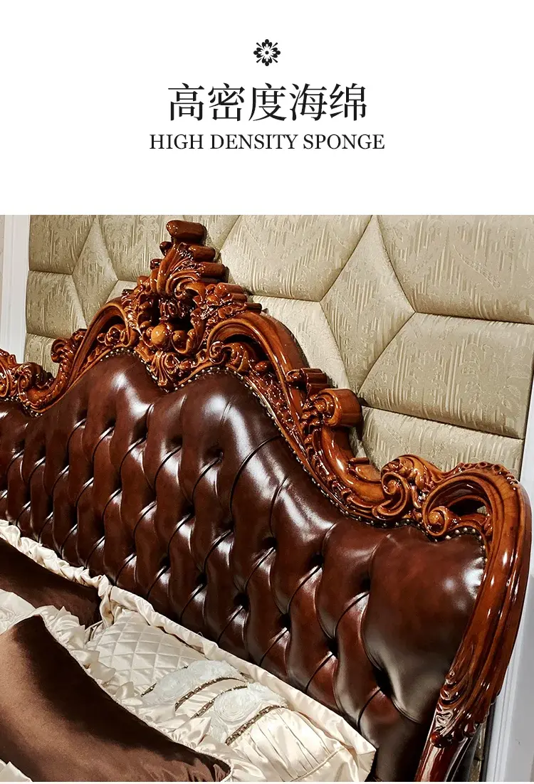 Thumbnail: Wood Luxury Double Bed High End Double Bed Modern Sleeping Furniture For Bedroom