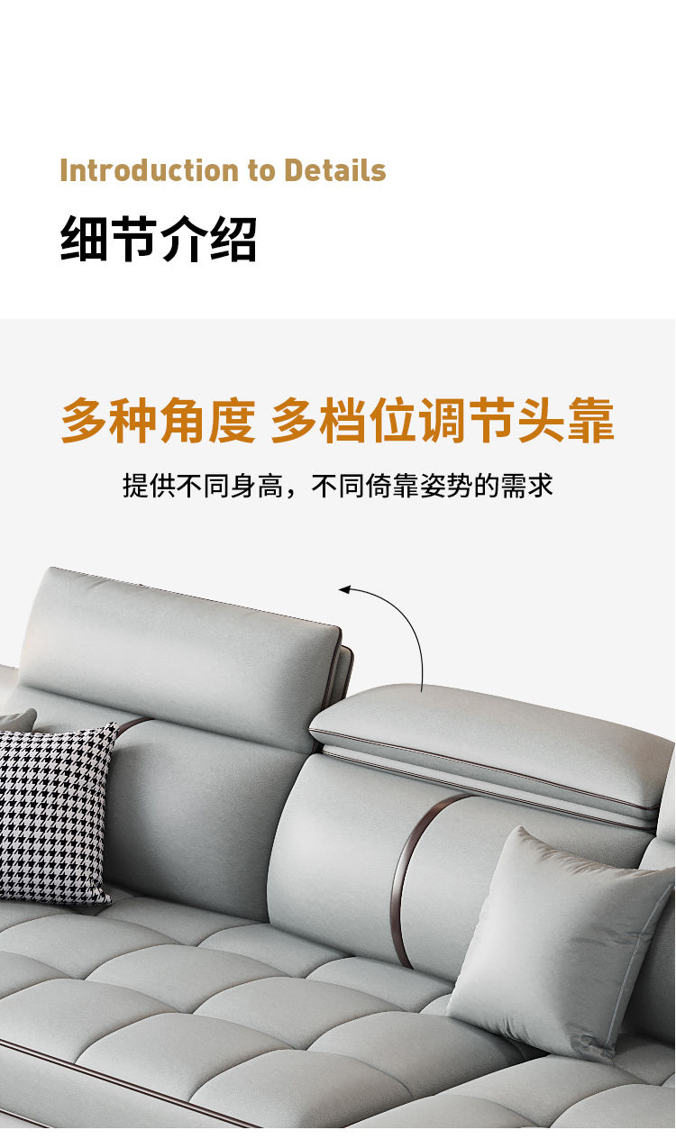 Thumbnail: Sofa Sectional Recliner Couch Corner Sofa Leather Hotel Bedroom 