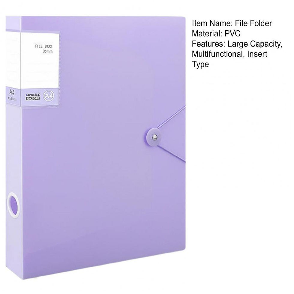 थंबनेल: A4 File Folder Stationery Storage Folder File Folder Large Capacity PVC Insert