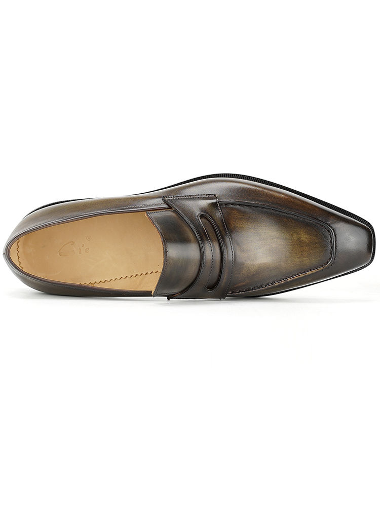 Thumbnail: Cie Men's Penny Loafers High Quality Full Grain Calf Leather 