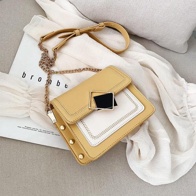 サムネイル： Shoulder Cross Chain Strap Handbag