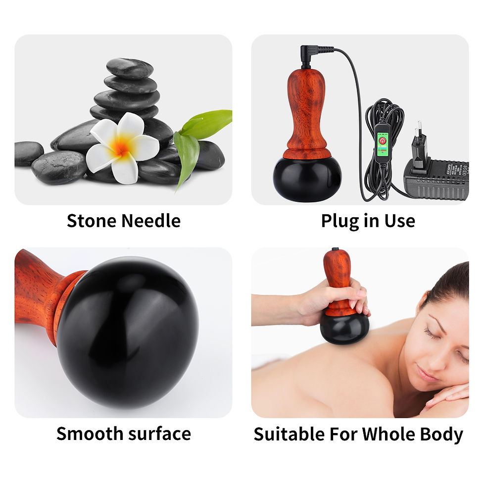 Thumbnail: Hot Stone Electric Gua Sha Massager Bian Stone Body Warm Moxibustion Device