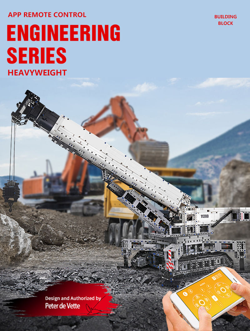 Hình thu nhỏ: Remote Control Crane Truck Forklift Building Blocks Bricks Kids Christmas Gifts