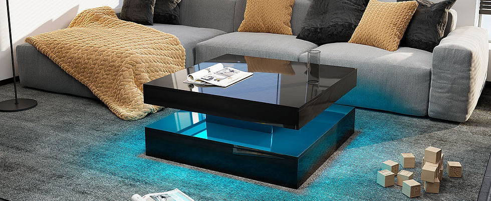 Thumbnail: LED Coffee Table for Living Room Restaurant Cocktail Tea Table Home Office