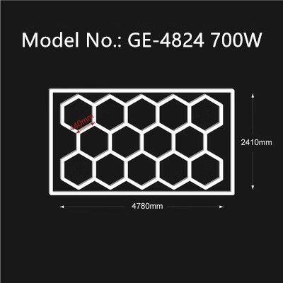 Miniatyrbilde: Honeycomb Led Light Garage Hexagon Tube Ceiling Lighting