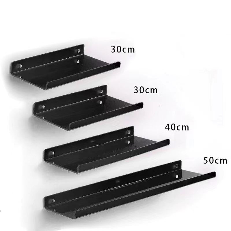 Thumbnail: Wall Mounted Acrylic Storage Rack  Floating Shelf Clear Thick Display 