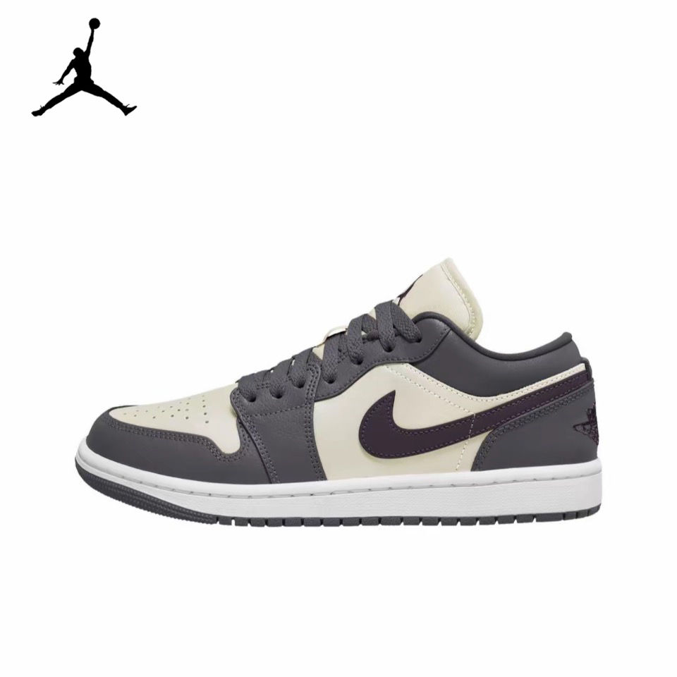 ภาพขนาดย่อ: Original Air Jordan 1 Low "Red Swoosh" Unisex Retro Classic Basketball Shoes