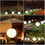 Miniatura: LED Solar Column Light Courtyard Corner Ball Wall Lamp Outdoor Post Light