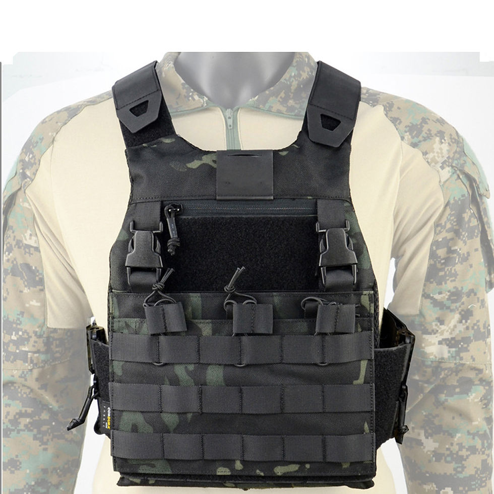 תמונה ממוזערת: Tactical Vest with M4 MOLLE Front Flap Quick Release Cummerbund Hunting 