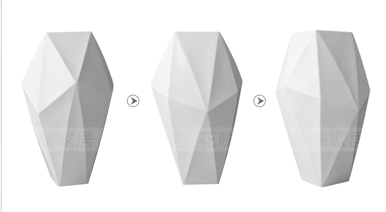 Miniaturbild: Rhombic polygon floor-to-ceiling vase glass fiber reinforced flower crafts