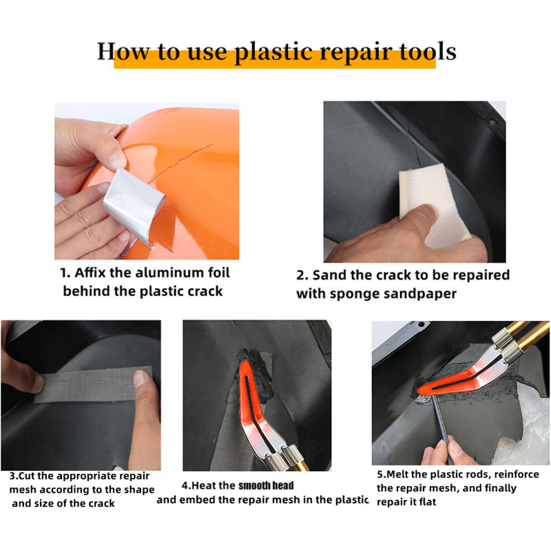 الصورة المصغرة: 200W Plastic Welder Kit Repair Welder Hot Stapler Soldering Gun with Weld Rods