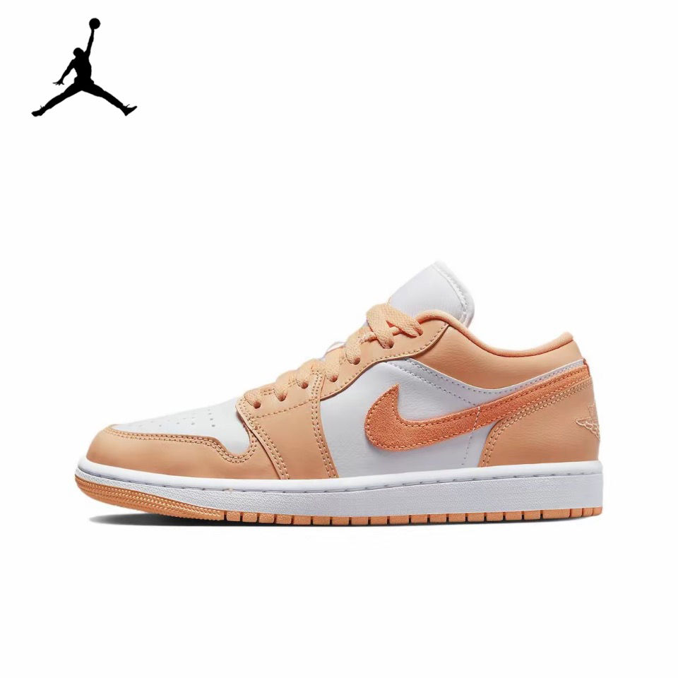 ภาพขนาดย่อ: Original Air Jordan 1 Low "Red Swoosh" Unisex Retro Classic Basketball Shoes