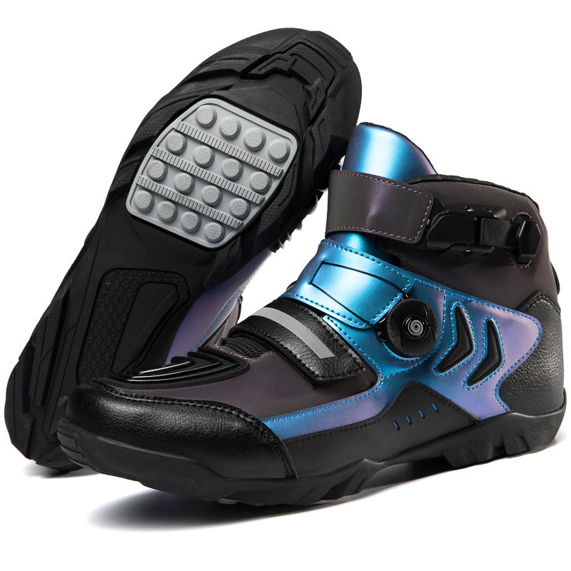 Miniatyrbilde: Motorcycle Boots Men Trend Fashion Colorful Color-Changing Riding Shoes