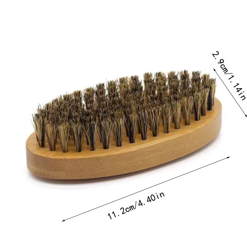 Thumbnail: Men's Shaving Brush Set Boar Bristle Portable Barber Natural Beard Brush Comb