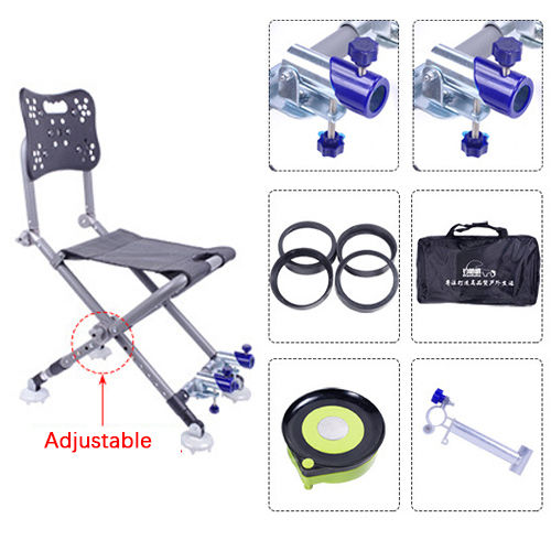 ภาพขนาดย่อ: Portable Fishing Chair Folding Fish Chair Aluminum Alloy Camping Chair Stool