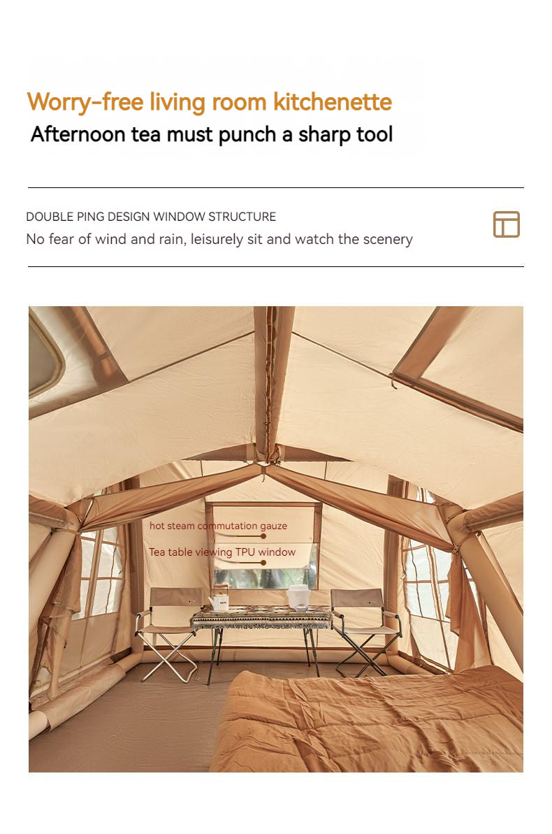 Thumbnail: Cloud Villa Portable Inflatable Tent Large Space Family House Winter Hut Cabin 4