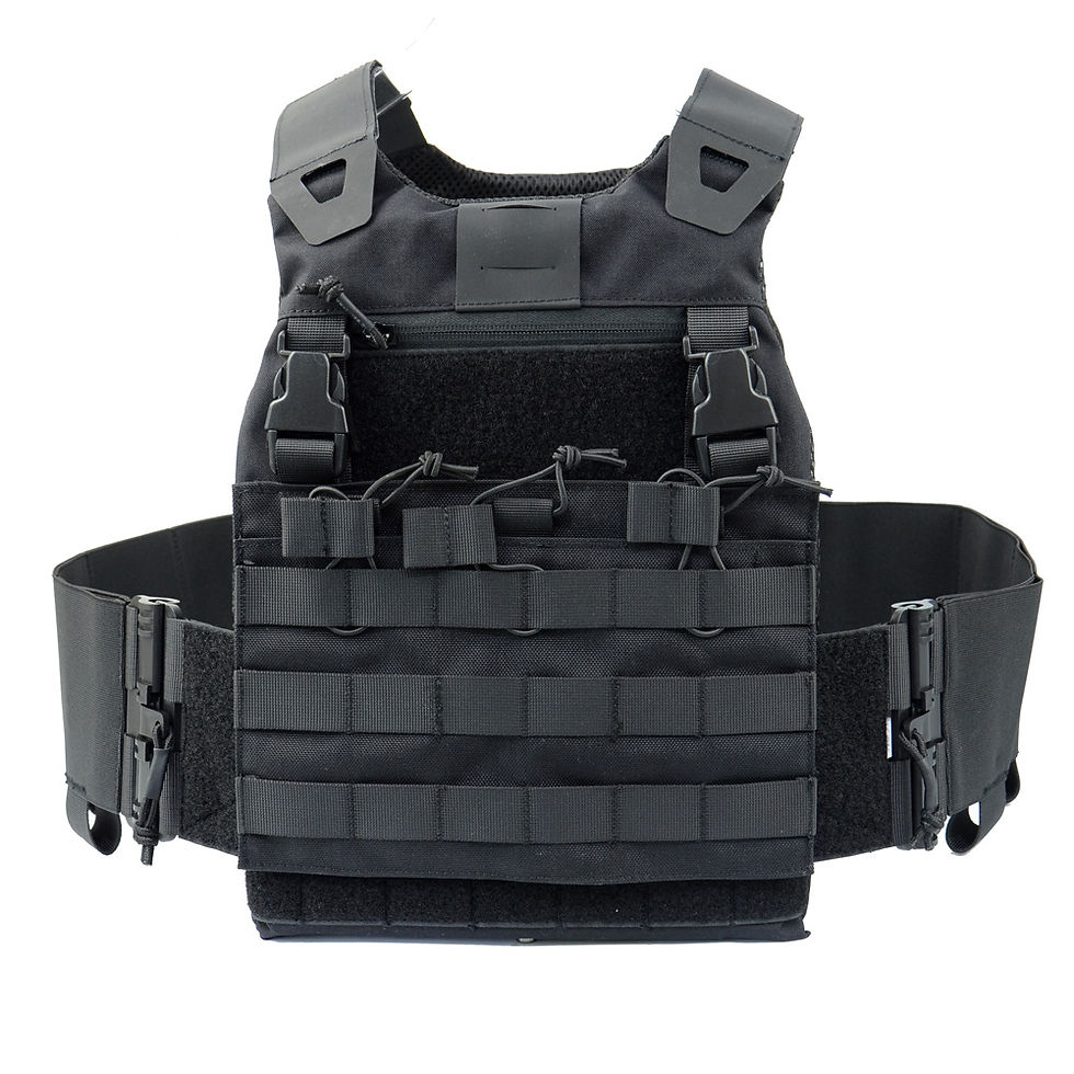 תמונה ממוזערת: Tactical Vest with M4 MOLLE Front Flap Quick Release Cummerbund Hunting 