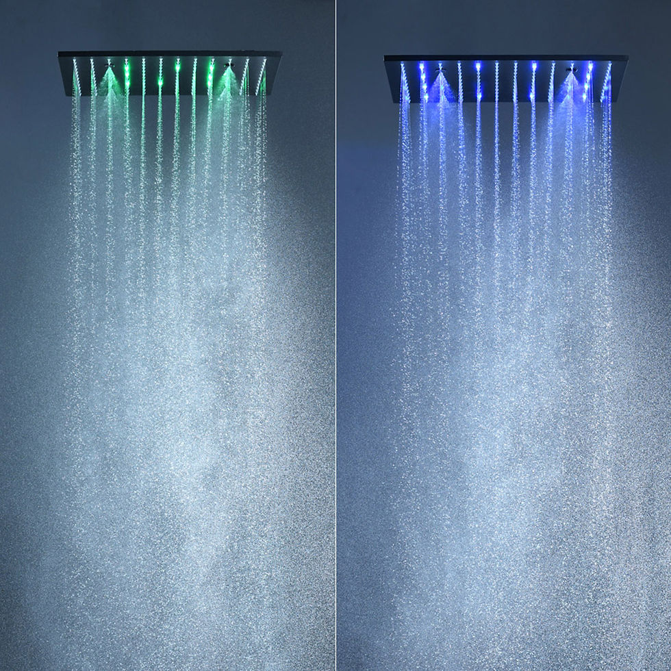 Thumbnail: Bathroom Accessories Rain Spray LED Shower Faucet Set Digital Screen Valve Mixer