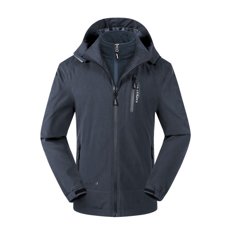 Миниатюра: Outdoor 3 In 1 Soft Shell Waterproof Jacket Men Warm Sport Hiking Jackets