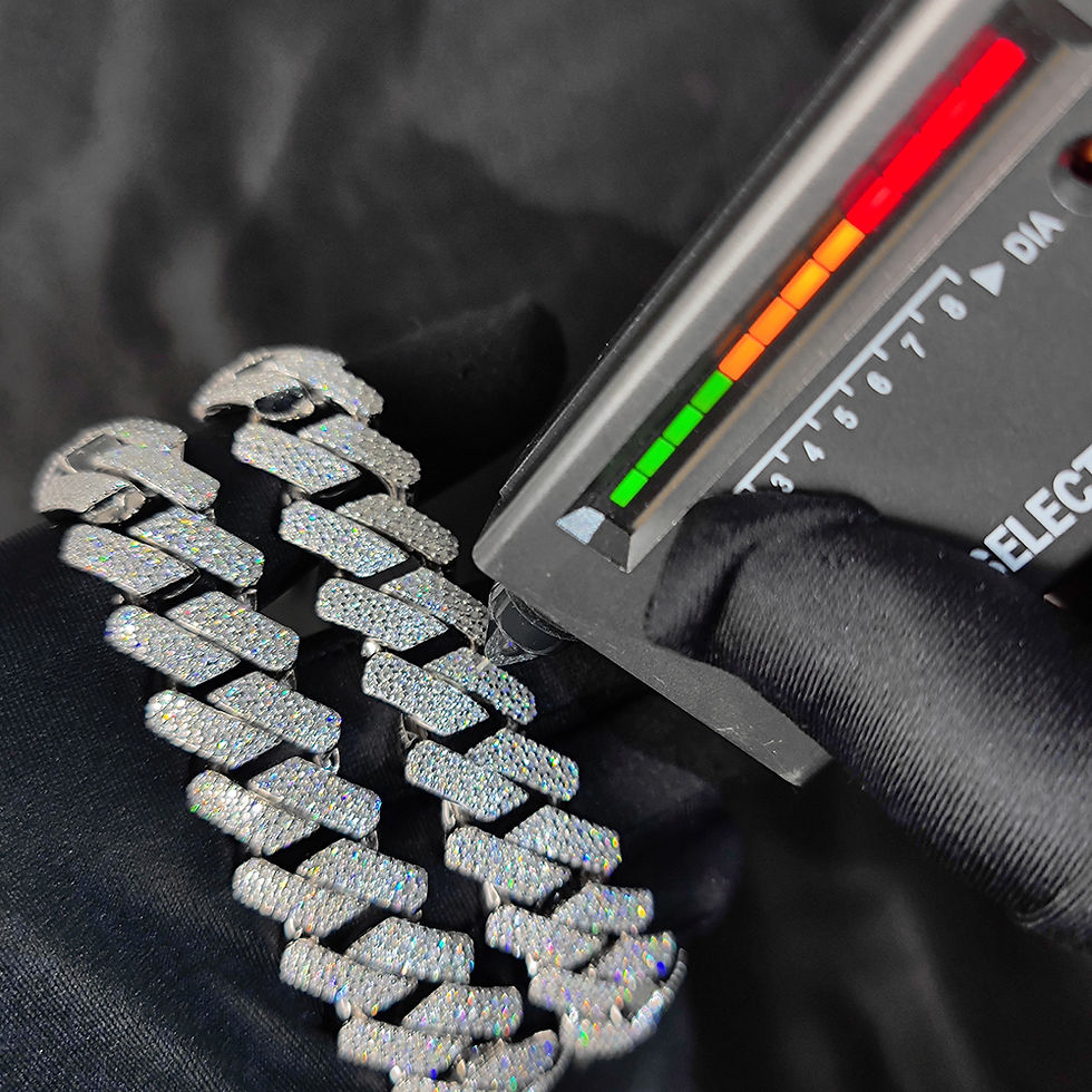 Miniatura: 20/25MM Cuban Link Chain With VVS GRA Certificate S925 Sterling Silver D Color