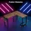 Miniatura: L Shaped Computer Desk Wood Corner PC Gaming Table With Side Storage