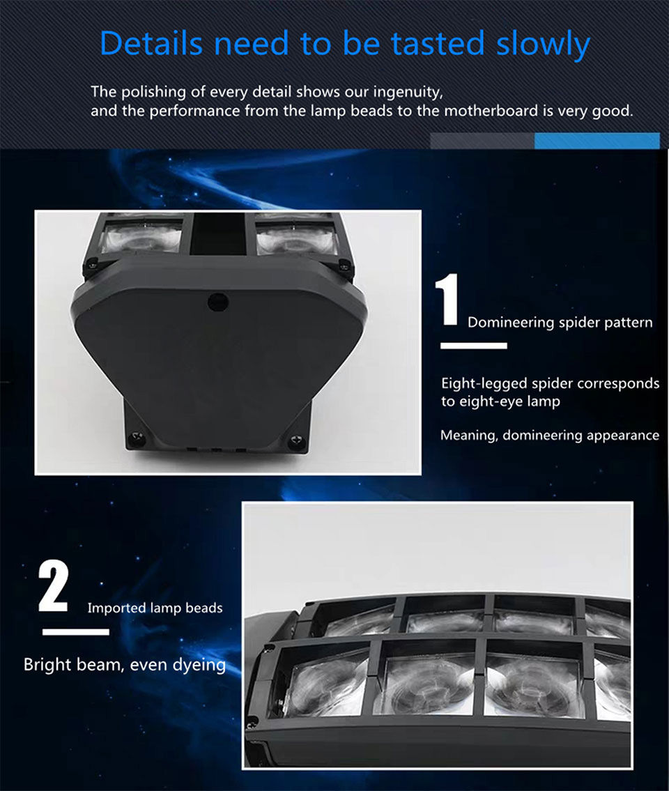 Miniatura: Moving Head Light LED Spider Auto Running Beam Stage Lighting 