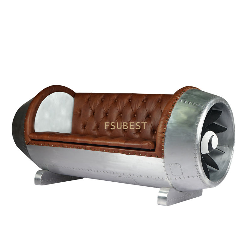 الصورة المصغرة: Aviato Aircraft Turbines Single Sofa Living Room Furniture Leather