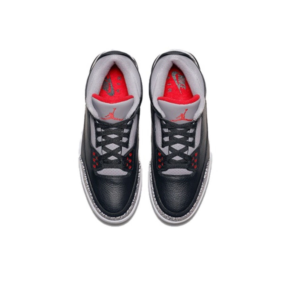 ภาพขนาดย่อ: Original Air Jordan 3 “Black Cement"  Black & White Red Chicago Classic Retro