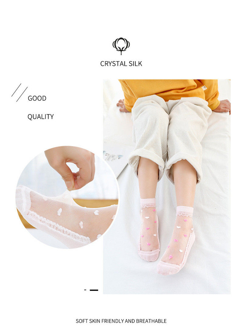 Hình thu nhỏ: Baby Girls Socks Breathable Kids Short Ankle Lace Princess Mesh Socks For 0-8