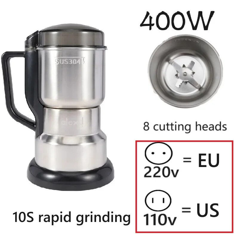 Thumbnail: High Power Electric Coffee Grinder Cereal Nuts Beans Spices Grains Grinder