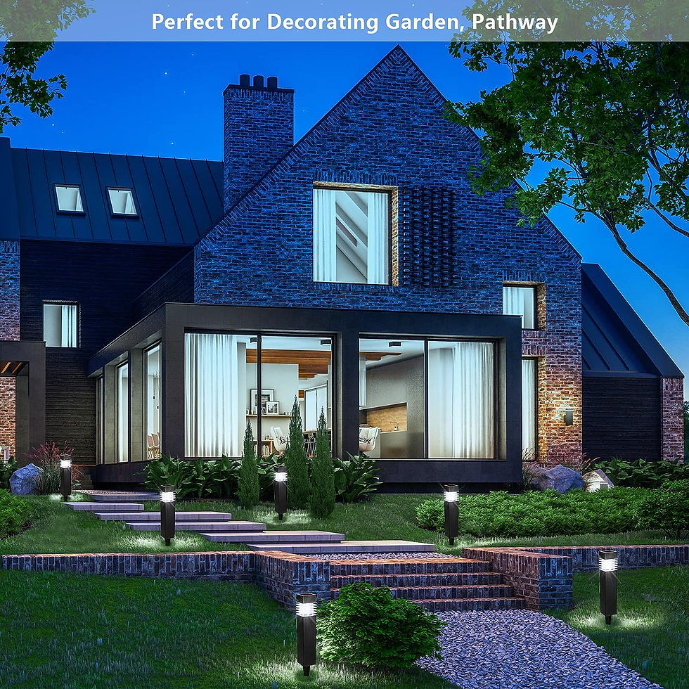 תמונה ממוזערת: Garden Lights LED Solar Pathway Lights Outdoor Waterproof Landscape Lighting