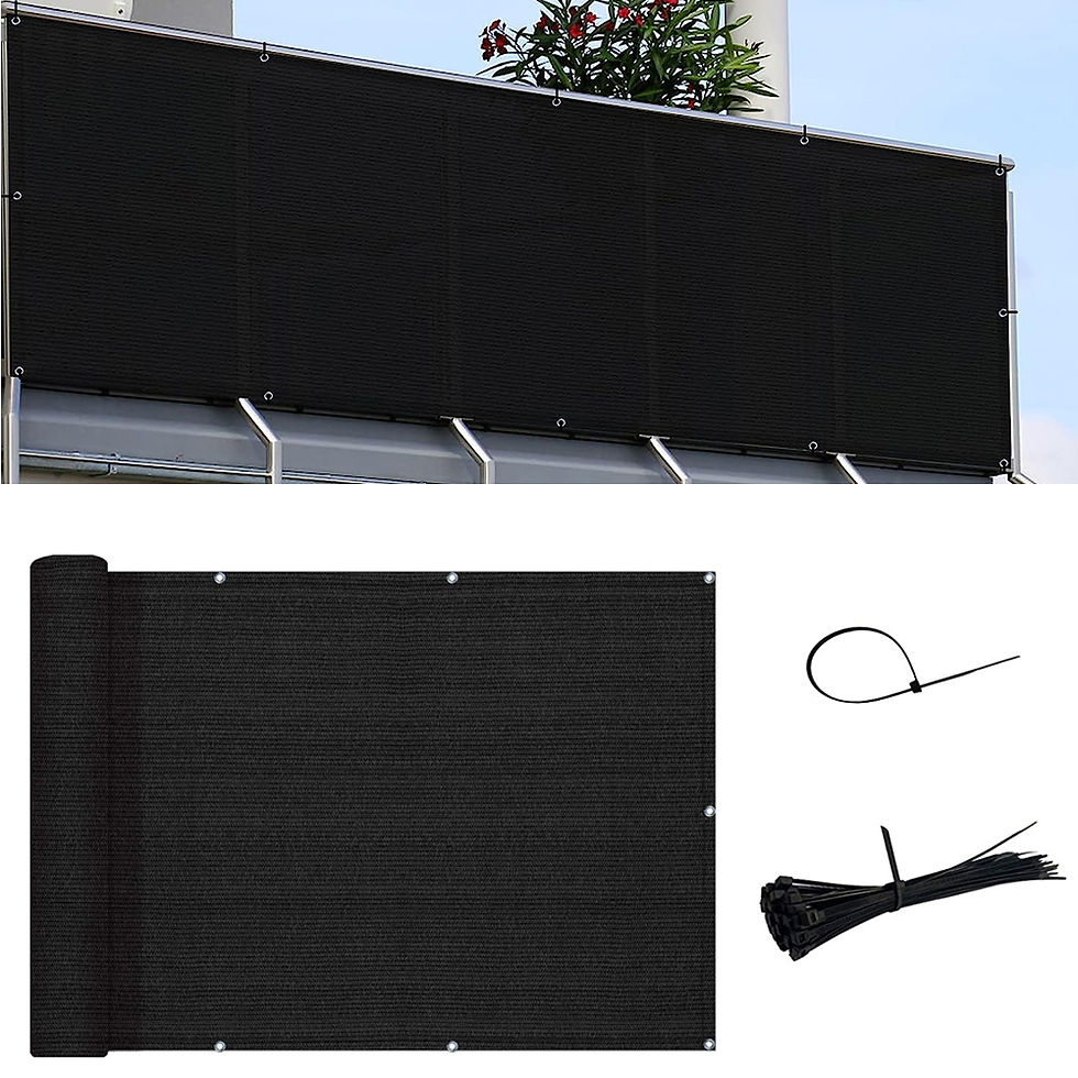 Balcony Views Breeze Privacy Screen Fence Cover with HDPE Shade Fabric Fences