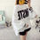 Миниатюра: Fashion Printed Letter Casual Irregular Tee Shirt Female Oversize Tops T-Shirts