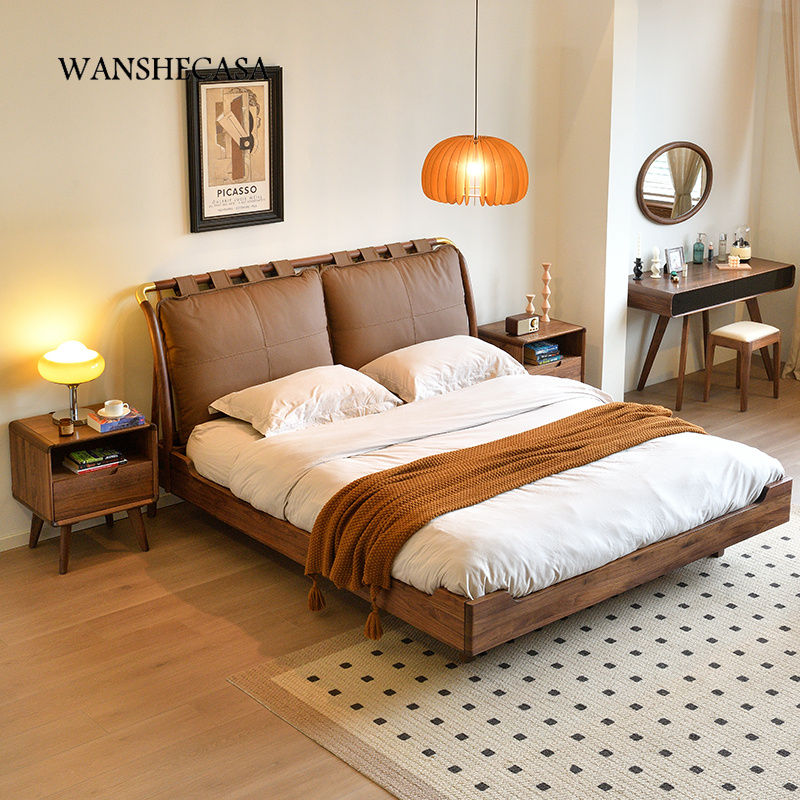 Thumbnail: Modern Bed Japanese Design Sun Sleeping Leather King Size Unique Furniture
