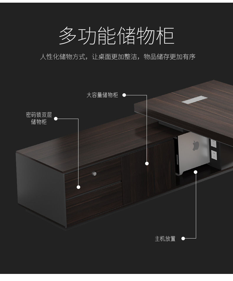 Miniaturbild: Executive Office Desk Pc Drawers Office Furniture