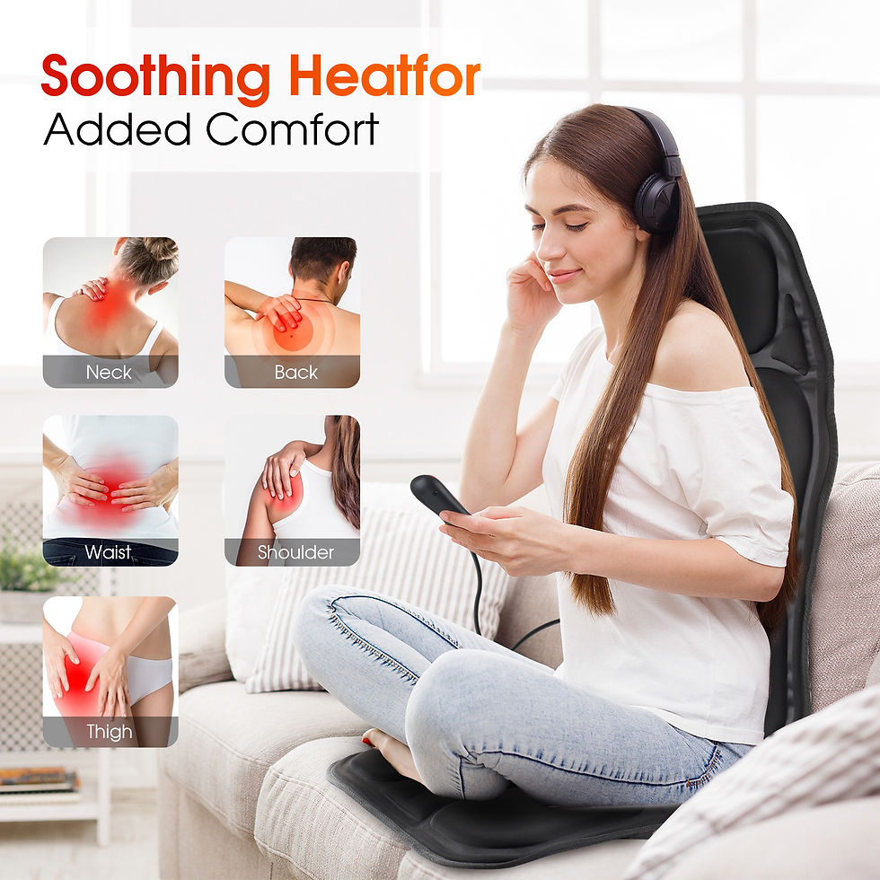 Thumbnail: Electric Heating Back Waist Massager Lumbar Neck Vibration Cushion Shoulder Mat