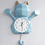 Thumbnail: Geometric Large White Wall Clock Luxury Cartoon Cat Swing Living Kids Room Clock
