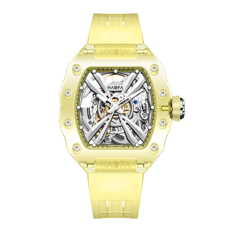 Miniatură: Haofa Luxury Automatic Mechanical Watches for Girl Transparent 