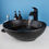 Thumbnail: Marbling Vessel Sink Faucet Drain Ceramic Sinks Oval Bathroom Sink Bowl