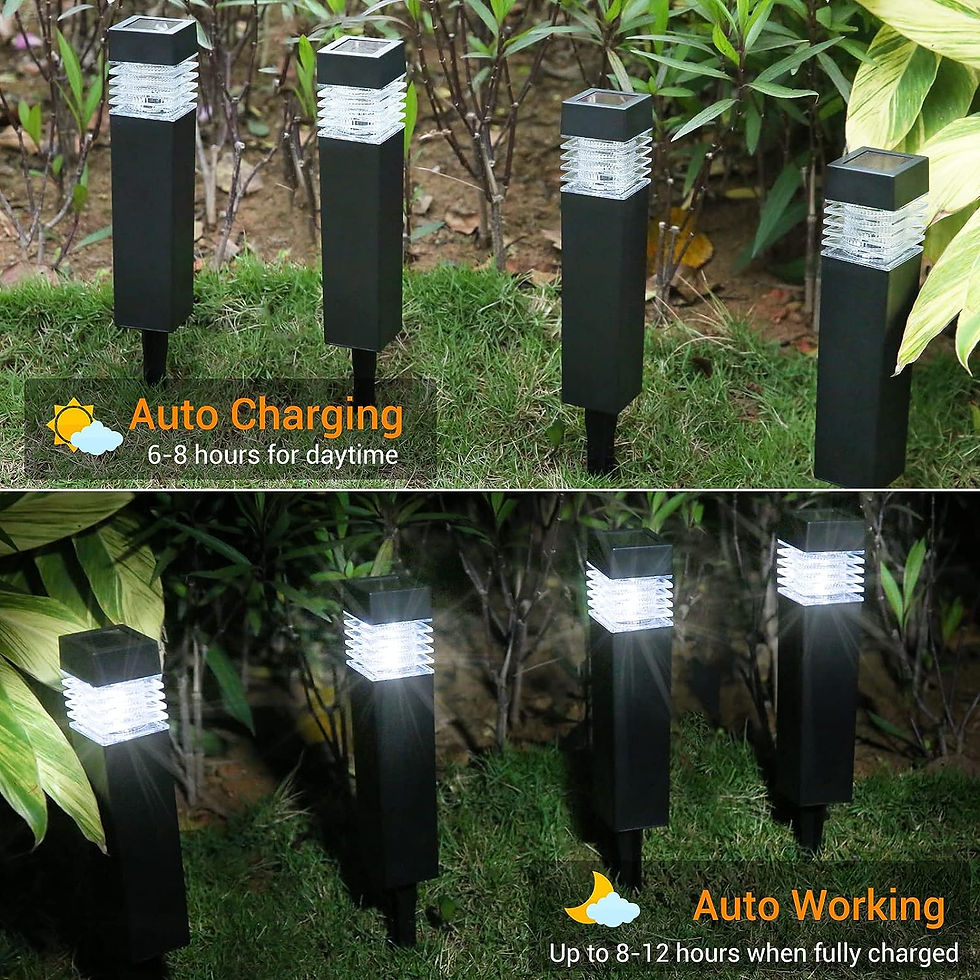 תמונה ממוזערת: Garden Lights LED Solar Pathway Lights Outdoor Waterproof Landscape Lighting