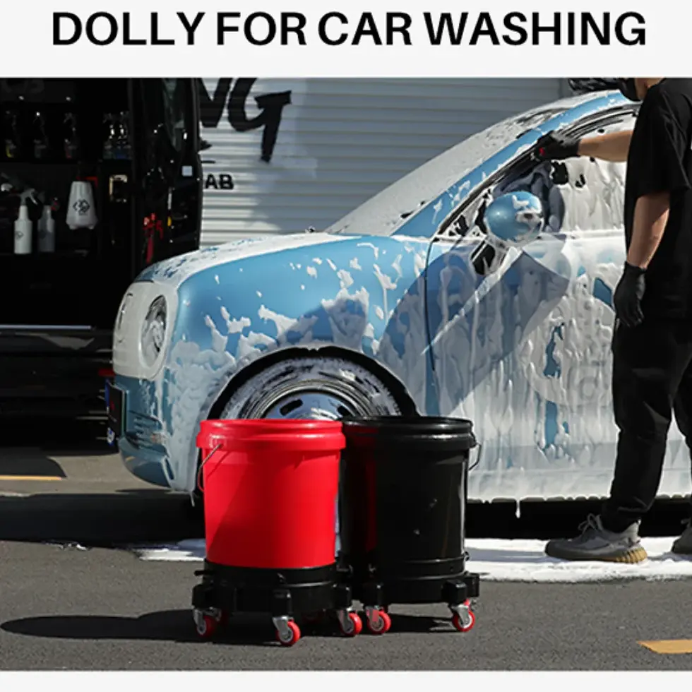 サムネイル： Rolling Bucket Dolly 360° Swivel Bucket Roller Removable Truck Wheels Storage