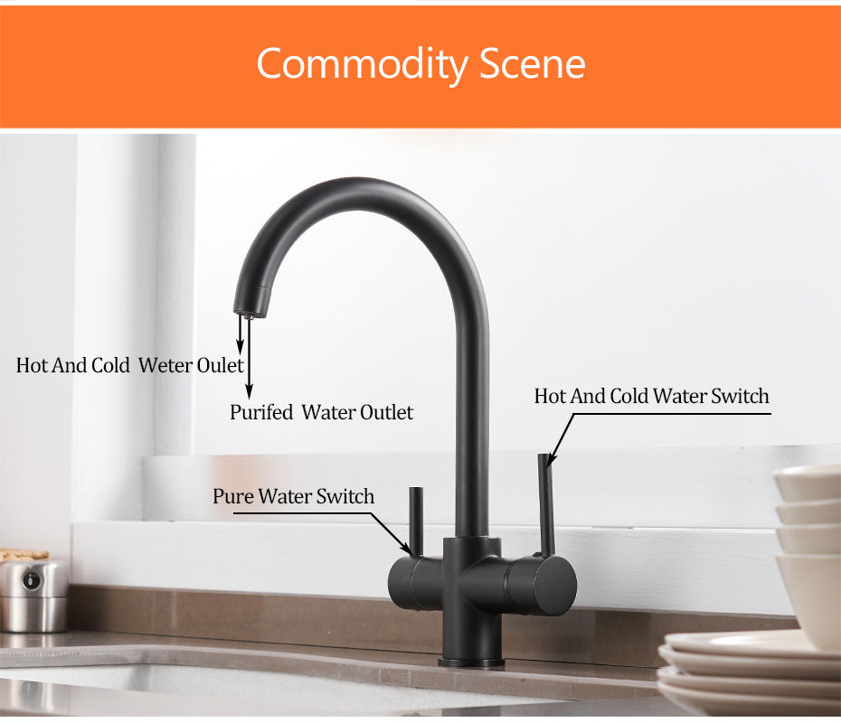 Thumbnail: Water Filter Taps Kitchen Faucet Mixer Kitchen Taps Mixer Sink Faucets