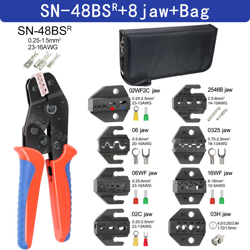 Miniatura: Crimping Pliers for 2.8 4.8 6.3 Tube/Insulation Terminals Electrical Clamp
