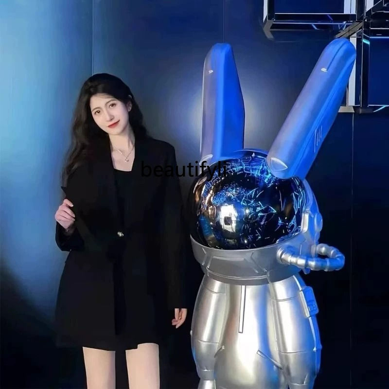 Thumbnail: Space Rabbit Big Bar Doll Sitting Doll Sculpture Clock-in Rabbit