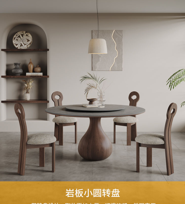 Hình thu nhỏ: Round Dining Table Modern Designer Dinner Table Home Kitchen Furniture